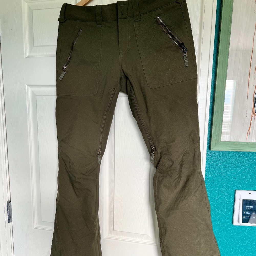 Burton Women's Snowboard Ski Pants - Olive Green - Size M